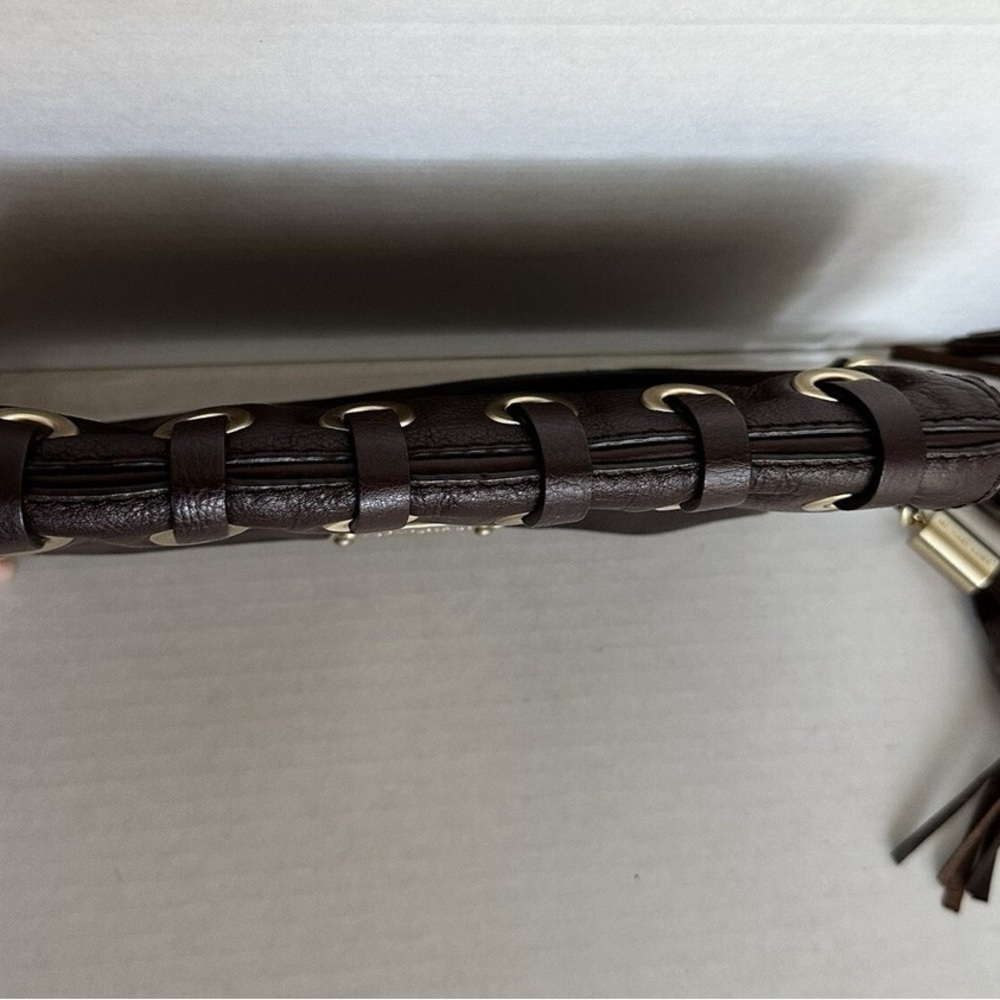 Michael Kors Brown and Gold Wristlet with Tassel - Picture 9 of 9